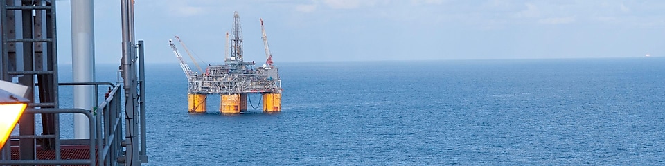 Flytende dyptvannsplattform offshore, i Mexico-gulfen.