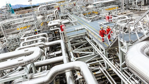 Shell workers at Nyhamna gas plant