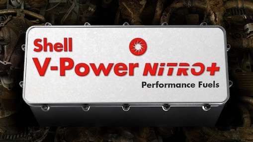 v power engine block and logo